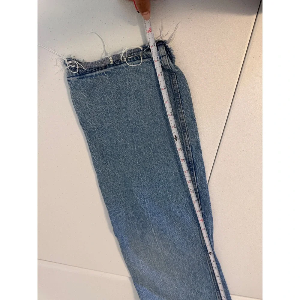 Abercrombie & Fitch The 90s Relaxed Jean High Rise Light Wash Blue Denim 29 k3 - Picture 6 of 6